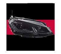Njprmbq Headlights Assemblies Car Lights For Left Hand Drive For VW For Golf 7 2013 2014-2016 2017 MK7 Upgrade 7.5 Design LED Headlights Assembly For Line Style Lamp(Black LED)