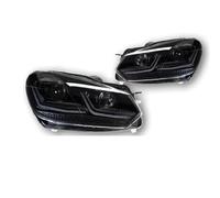 Njprmbq Headlights Assemblies Car Styling Head Lamp For VW For Golf 6 Headlights 2009-2012 LED Headlight DRL Signal Hid Bi Xenon Accessories(All LED Black,Right Hand Drive)