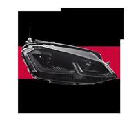 Njprmbq Headlights Assemblies For VW For Golf 7 2013-2016 2017 MK7 Upgrade 7.5 Design LED Headlights Assembly For Line Style Lamp Car Lights For Left Hand Drive(Black LED)