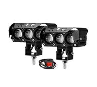 Njprmbq Motobike Headlamp Motorcycle LED Spotlights Headlamp Car Headlight Bulbs Auto Lamp Projector Lens Dual Color Spot Fog Work Auxiliary Light 200W