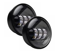Njprmbq Motorcycle Headlight 2pcS Motorcycle 4.5 Inch Led Fog Light DRL Led Fog Halo Ring 30W Round Waterproof 4 1/2 Auxiliary Passing Lamp Accessories Head Light(No Halo Black)
