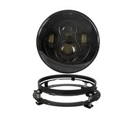 Njprmbq Motorcycle Headlight For Touring For Electra For Glide For Road King For Street For Glide 7inch LED Headlight White DRL 4.5inch Halo Fog Lights Adapter Ring Head Light(Black B not DRL)