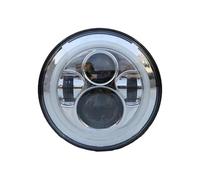 Njprmbq Motorcycle Headlight For Touring For Electra For Glide For Road King For Street For Glide 7inch LED Headlight White DRL 4.5inch Halo Fog Lights Adapter Ring Head Light(Chrome with DRL)