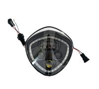Njprmbq Motorcycle Headlight LED Headlight For VICTORY For Cross For Country/For Road Cruisers- Chrome/Black HALO ANGEL EYE Head Light(With halo B)