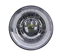 Njprmbq Motorcycle Headlight Motorcycle Halo Ring Turn Signal DRL Auxiliary Motor Led Fog Lights Motorcycle 7 Inch Round Led Headlights Head Light(01 Chrome)
