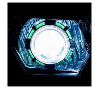 Njprmbq Motorcycle Headlight Motorcycle Headlamp Angel Eyes HID Headlight SV650 SV1000 For SUZUKI SV650S SV1000S 2003-2012 Head Light(Green)