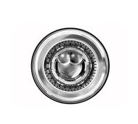 Njprmbq Motorcycle Headlight Universal Motorcycle 7 Inch Led Headlight For Touring For Jeep For Wrangler For Headlamp With Hole DRL Angel Eyes Car Light Head Light(1PC headlight Chrome B)