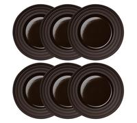 NJRD Lines plate Ø27 cm 6-pack brown