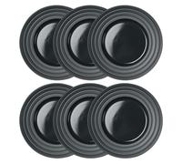 NJRD Lines plate Ø27 cm 6-pack dark grey