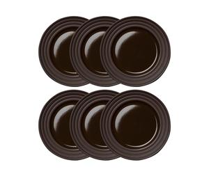 NJRD Lines small plate Ø21 cm 6-pack brown