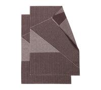 NJRD Stripes kitchen towel 47x70 cm 2-pack Brown-white