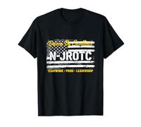 NJROTC Teamwork-Pride-Leadership USA Flag JROTC Naval T-Shirt