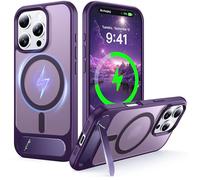 NJROW Magnetic Stand for iPhone 16 Pro Case Compatible with MagSafe, Dark Purple