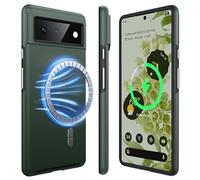 NJROW Strong Magnetic for Google Pixel 6 Case Compatible with MagSafe [2024 Upgraded] [Dual Layer Heavy Duty] [Military Shockproof] Rugged Case for Google Pixel 6 Phone Case Slim,Forest Green