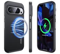 NJROW Strong Magnetic for Google Pixel 9/9 Pro Case Compatible with MagSafe [2025 Upgraded] [Dual Layer Heavy Duty] [Military Shockproof] Rugged for Google Pixel 9/9 Pro Phone Case Slim, Black