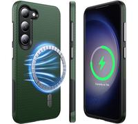 NJROW Strong Magnetic for Samsung Galaxy S23 Case Compatible with MagSafe [2025 Upgraded] [Dual Layer Heavy Duty] [Military Shockproof] Rugged Outdoor for Samsung Galaxy S23 Phone Case Slim, Green