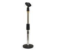 Njs Adjustable Desk Microphone Stand With Heavy Cast Base Silver
