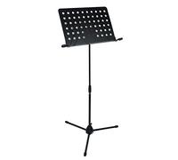 NJS Black Conductors and Sheet Music Stand With Twin Microphone Holders