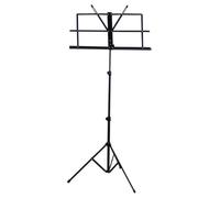 NJS Black Three Section Folding Sheet Music Stand With Height and Angle Adjustment