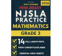 NJSLA Grade 3 Mathematics: 14 Practice Tests + Cheat Sheets + Tricky Concepts Explained for the New Jersey Assessment