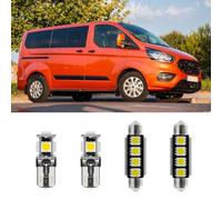njssjd 12pcs White LED Interior Light Kit for 2012-2023 F.ord Transit Custom Kombi/Bus Map Dome Light Sliding Door Ceiling Lamps and Install Tool
