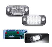 njssjd 2Pcs LED License Number Plate Lights For Volks Golf MK3 III 91-97 MK3 Cabrio 93-98 Polo III MK3 Estate Classic Polo Variant For Seat Coidoba 6K Cordoba Vario 6K Canbus Error Free Tag Lamp