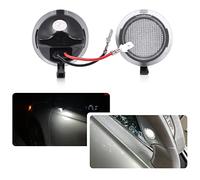 njssjd 2PCS Led Under Mirror Puddle Light Welcome Lamp For F-ord Mondeo MK5 Edge Explorer M-ustang Rearview Mirror Side Light