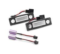 njssjd 2X White Canbus Error Free LED License Number Plate Light for Skoda Octavia MKII 1Z A5 09-13 Roomster 5J 06-10 Led Tag Lamps