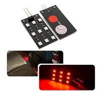 njssjd 4x Red LED Module Circuit Board Courtesy Lights Under Dash Lighting Kit for A-udi A3 A4 A5 A6 Q3 Q5 Q7 R8 Interior Ambient Footwell Trunk Glove Box Lamp