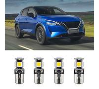 njssjd 9pcs White LED Interior Light Kit for 2021+ N.issan Qashqai J12 Super Bright 6000K Interior Light Bulbs Reading Dome Light Vanity Mirror Lamp and Install Tool