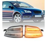 njssjd Dynamic LED Wing Mirror Indicators Compatible with F-ord Focus ST, Focus MK2 Ghia Titanium, CC C-MAX Ghia Amber Flowing Side Mirror Turn Signal Lamp Repeater Sequential Blinkers