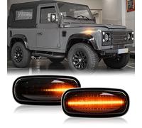 njssjd Front Dynamic Side Marker LED Side Indicator Flowing Amber Turn Signal Lights for Land Rover Discovery Freelander Defender Fender Flare Lamps Blinker Repeater
