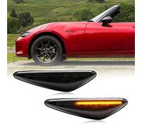 njssjd Sequential LED Side Indicator Turn Signal Lights for M.azda MX-5 ND 2016-up 6 GH 5 CW RX-8 for Fiat 124 Spider 2017-2020 Smoke Lens Dynamic Side Repeater Blinker Lamp