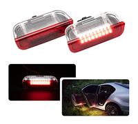 njssjd White+Red LED Front Door Courtesy Welcome Lights for VW Golf MK5 MK6 MK7 T/iguan P/assat B6 B7 B8 Touran S/cirocco Touareg Sharan J/etta Skoda Superb Led Door Step Safety Welcome Lamps