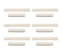 NJTHNTJR 6X Classical Guitar Bone Slotted Saddle Nut Set