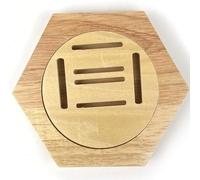 NJTIHG Photo Frame Photo Frames Picture Frame Honeycomb Combination Medal Stand Wooden Hexagonal Medal Display Free Punch-Wood Color||1Pack (137.6 * 120 * 15mm)