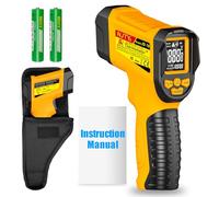NJTY Infrared Thermometer Gun, -58℉ to 1112℉, High Precision, Non-Contact Laser Temperature Sensor with Backlit LCD, for Cooking, BBQ, Automotive, Industrial Use