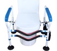 NJUN Toilet Frame for Disabled and Elderly, Height and Width Adjustable Toilet Safety Frames, Anti-Slip Handrails, Sturdy and Secure, Easy to Install, Toilet Aids for Disabled and Elderly