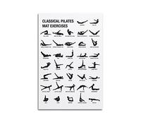 NJYXART Pilates Pose Workout Poster - Classical Pilates Decorative Canvas Wall Art - Modern Family Bedroom Decor - 16x24inch(40x60cm)