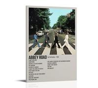 NJZUSA Abbey Road by The BeatlesWall Decor Canvas Office Art Painting Print Home Living Room Bedroom Decor ArtworkFrame-style12x18inch(30x45cm)