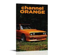 NJZUSA Frank Ocean Channel OrangeWall Decor Canvas Office Art Painting Print Home Living Room Bedroom Decor ArtworkFrame-style24x36inch(60x90cm)