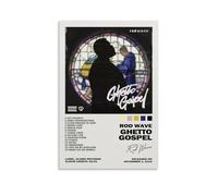 NJZUSA Ghetto Gospel Rod WaveWall Decor Canvas Office Art Painting Print Home Living Room Bedroom Decor ArtworkUnframe-style12x18inch(30x45cm)