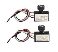 NK-301F Photoelectric Switch 2 Pack, AC 80-277V Dusk to Dawn Light Control, 10-20LUX On 40-70LUX Off with 12s Delay, for Outdoor Street Lights, Wall Pack, Security Fixtures