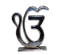 NK GLOBAL Ek Onkar Statue Car Dashboard Statue Metal Showpiece Statue for Desk, Home, Office, Temple Diwali Decorations Sikh Symbol Gifts