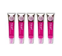 NK lip gloss gel 15ml Vitamin E, Shiny, Nourishes, Lip gel (Bubble Gum, Pack Of 5)