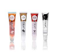 NK lip gloss gel 15ml Vitamin E, Shiny, Nourishes, Mango, Coconut, Rosehip and Clear flavoured by Nicka K (Multi Pack Of 4).