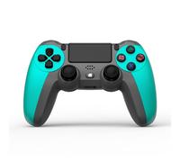 NK Wireless Controller for PS4/PS3/PC/Mobile Wireless Controller with Dualshock, 6-Axis Detection Function, LED Light, Touch Panel, Headphone Input, Charging Cable Included - Blue