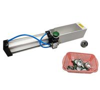 NKAIKE Aluminum Can Crusher, 24 Oz / 16 Oz / 12 Oz Can Crusher, Heavy Duty Pneumatic Cylinder Soda Beer Can Smasher, Recycling Tool (Countertop Button Valve)