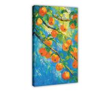 NKALFGH An Orange Oasis Canvas Poster Wall Art Print Picture Paintings 20x30inch(50x75cm)