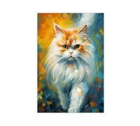 NKALFGH Cute Persian Cat Animal Canvas Poster Wall Art Print Picture Paintings 20x30inch(50x75cm)